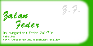 zalan feder business card